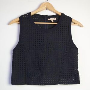 Zara Black Eyelet Crop Top